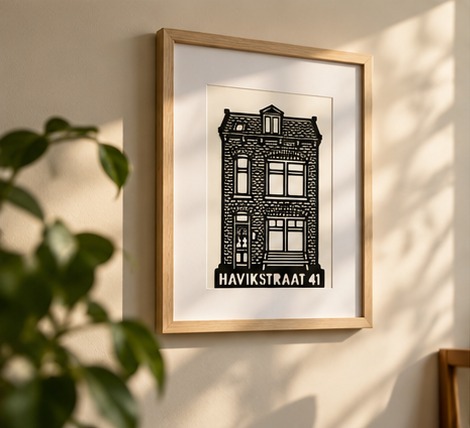 Havikstraat 41 aan de muur